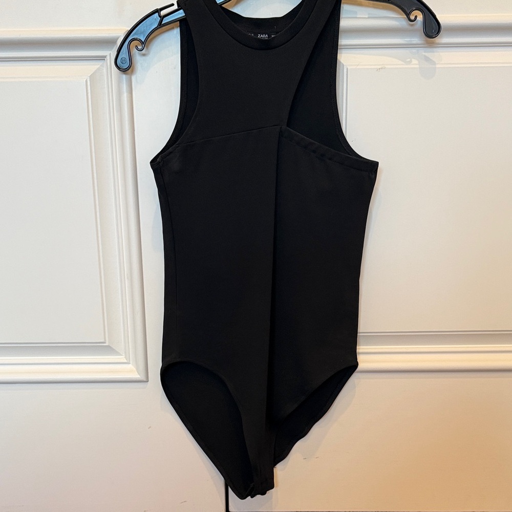 Zara Black Racerback Bodysuit